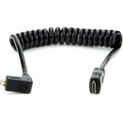 Atomos Cable Acodado Espiral 30-45cm Micro HDMI a Mini HDMI