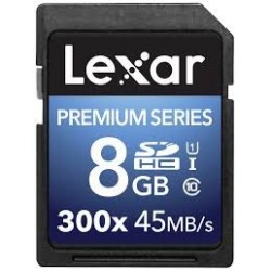 Lexar SD 8GB 300X 45MB PREMIUM