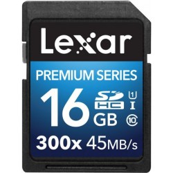 Lexar SD 16GB 300X 45MB PREMIUM