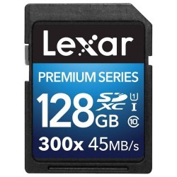 Lexar SD 128GB 300X 45MB PREMIUM