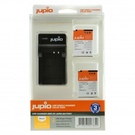 Jupio Kit Batería EN-EL12 + Cargador USB