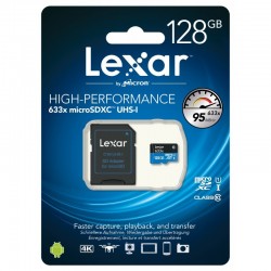 Lexar Micro SD 128GB 300X 45MB + ADAPTADOR