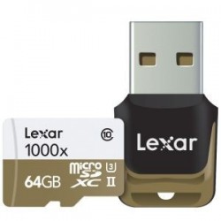 Lexar Micro SD 64GB 1000x150MB con Lector