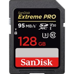 Sandisk 128 GB  SDXC Extreme Pro 95MB/s V30 UHS-I
