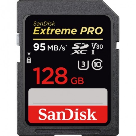 Sandisk 128 GB  SDXC Extreme Pro 95MB/s V30 UHS-I