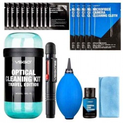 VSGO Kit de viaje para limpieza de lentes azul