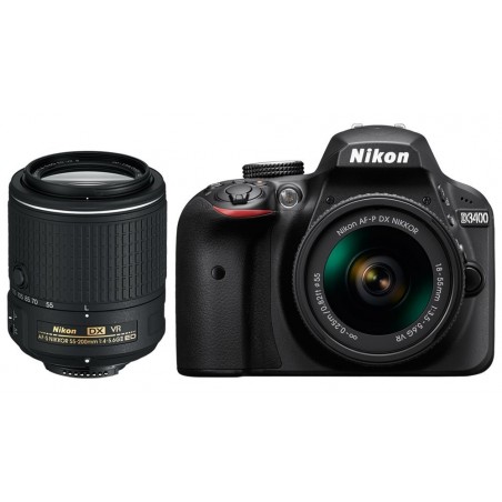 Nikon D3400 + 18-55mm + 55-200mm