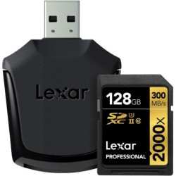Lexar SD UHS-II 2000X 300Mb/s + lector USB 3.0